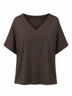 ESSENTIAL DRAPE V-NECK TOP