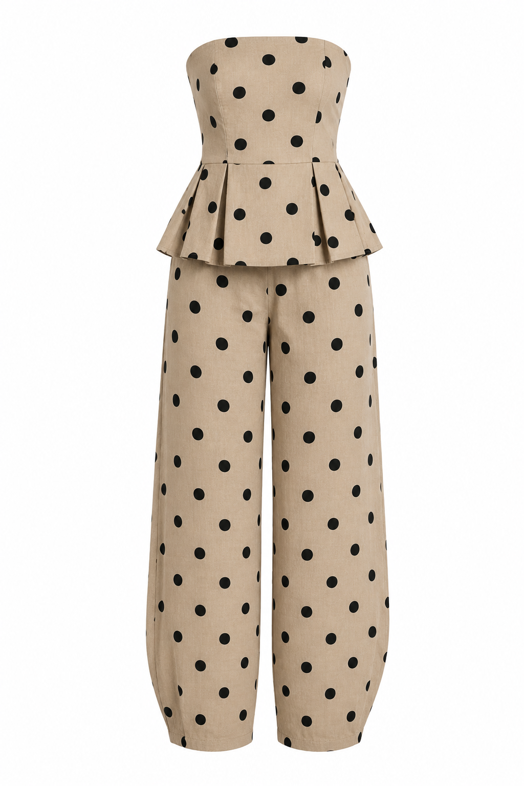 POLKA DOT BARREL LINEN TWO PIECES SET