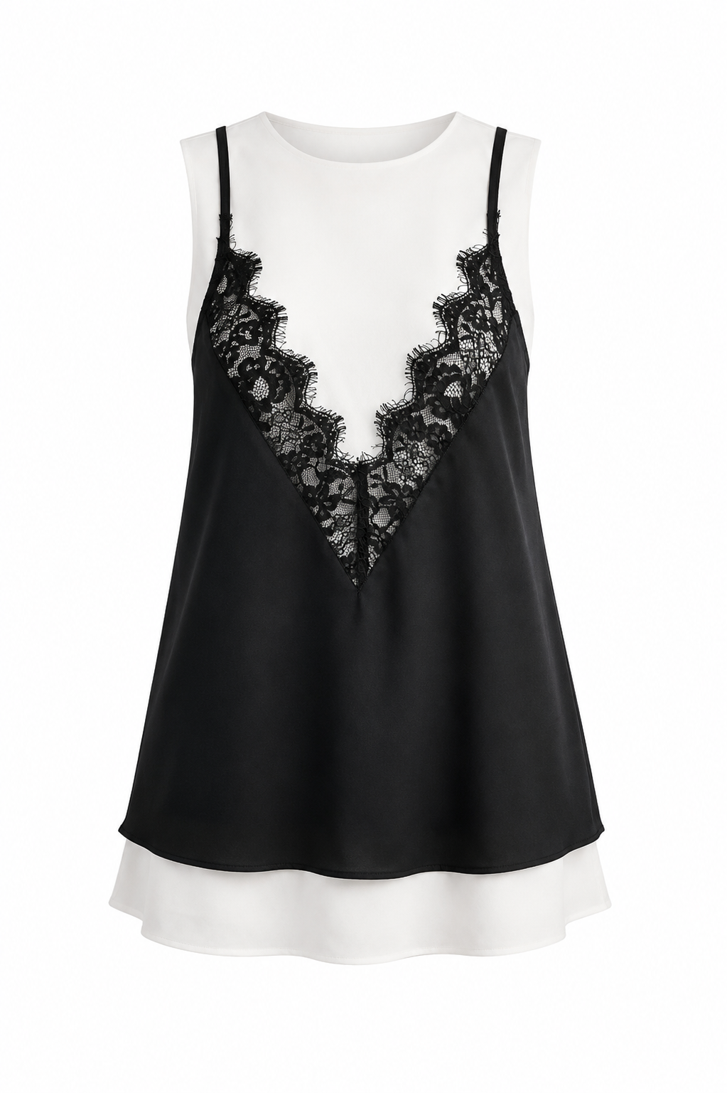 LACE WHISPER LAYERED MINI DRESS