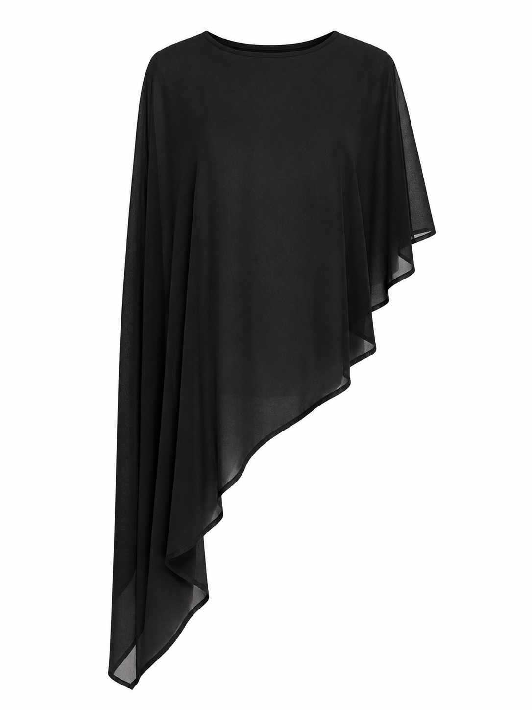 SHEER DRAPE PONCHO TOP