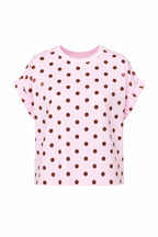 MOCHA POLKA DOT T-SHIRT