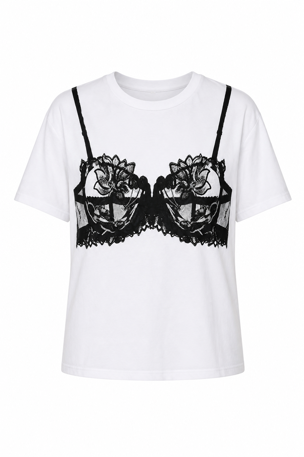 LACE ILLUSION GRAPHIC T-SHIRT