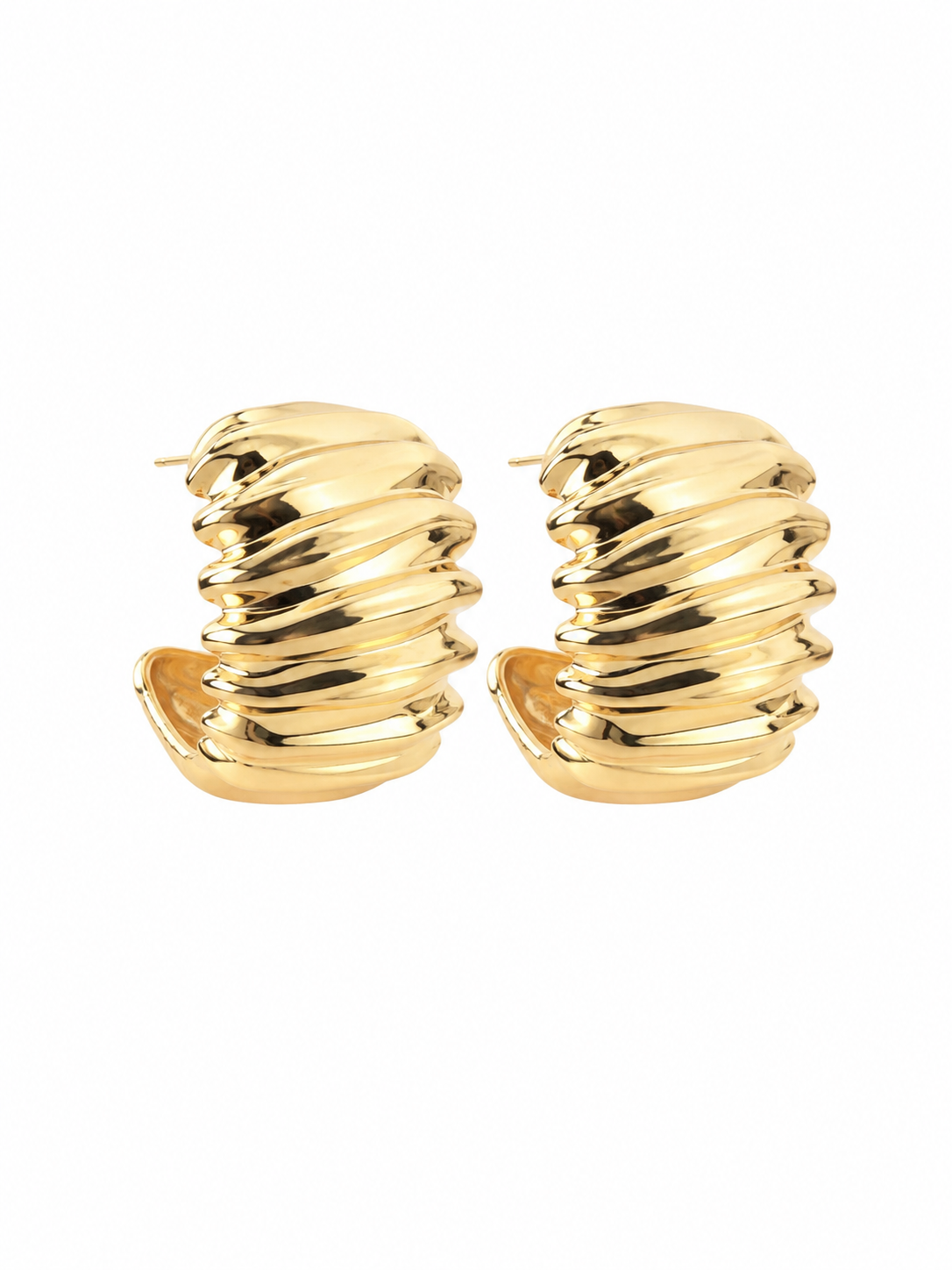 RADIANT RIBBED EARRINGS