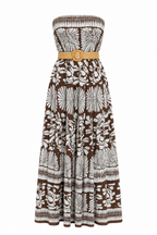 TROPICAL BELT MAXI DRESS