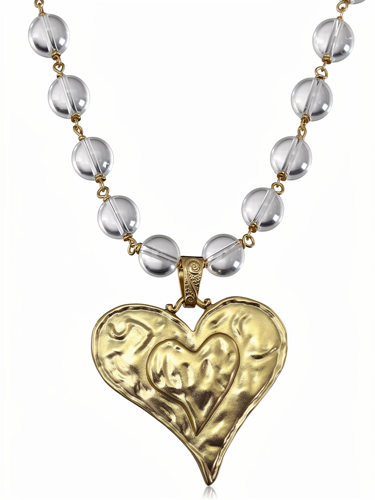 CLEAR HEART NECKLACE