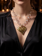 CLEAR HEART NECKLACE