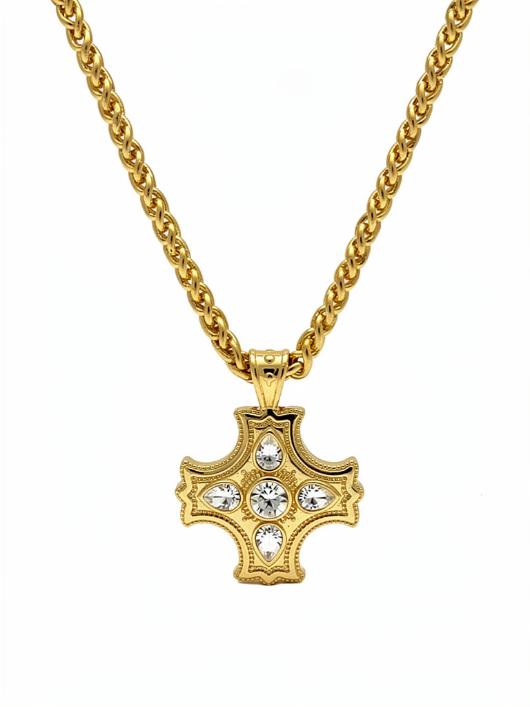 CRYSTAL CROSS NECKLACE