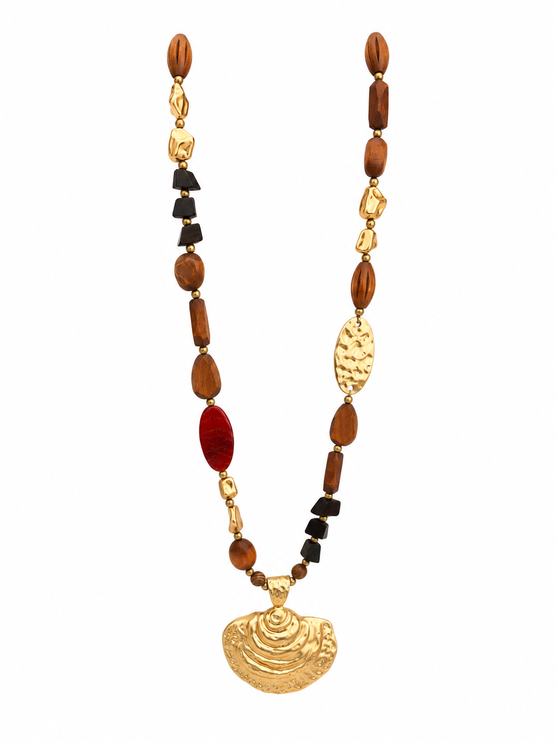 EARTHEN STATEMENT PENDANT NECKLACE