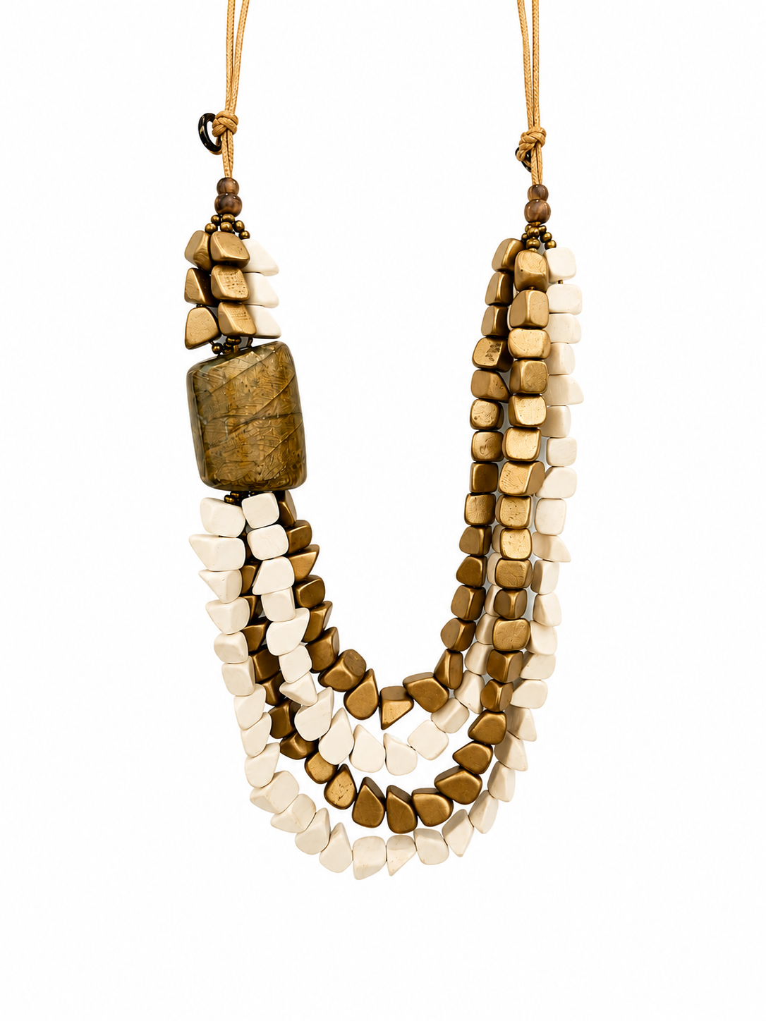 EARTH TONES LAYERED NECKLACE