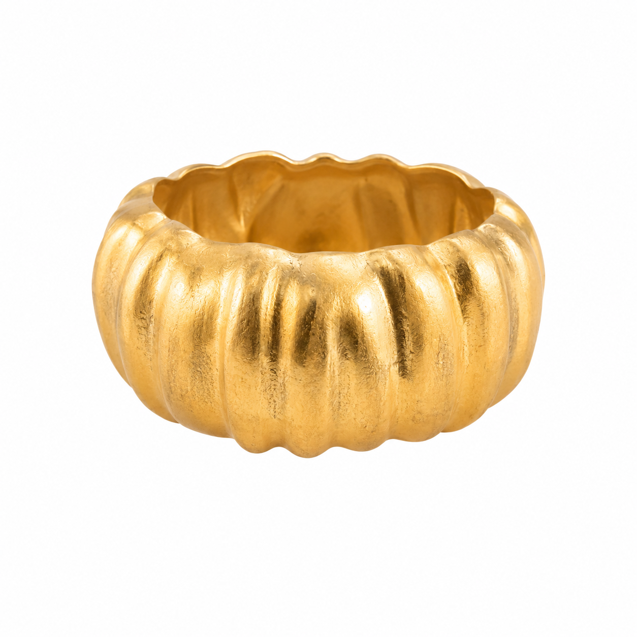 SCULPTED GOLD CUFF BRACELET