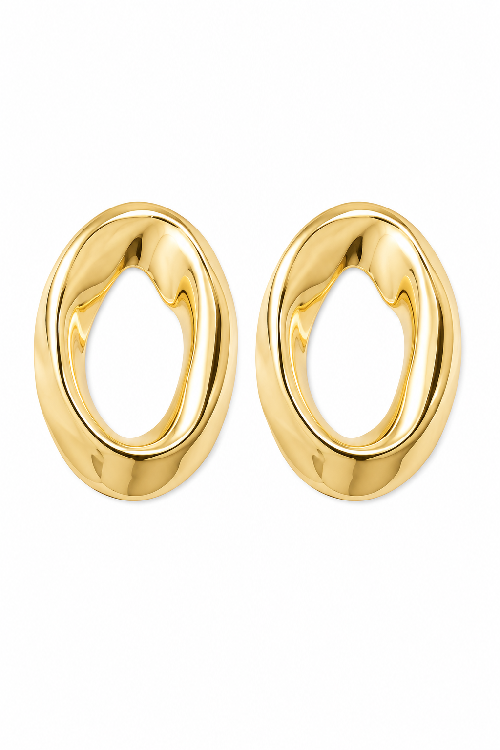 GOLDEN OVAL EARRINGS