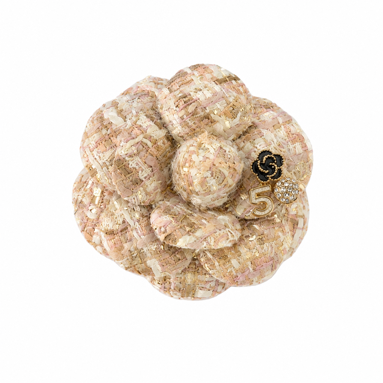 TWEED CAMELLIA PIN
