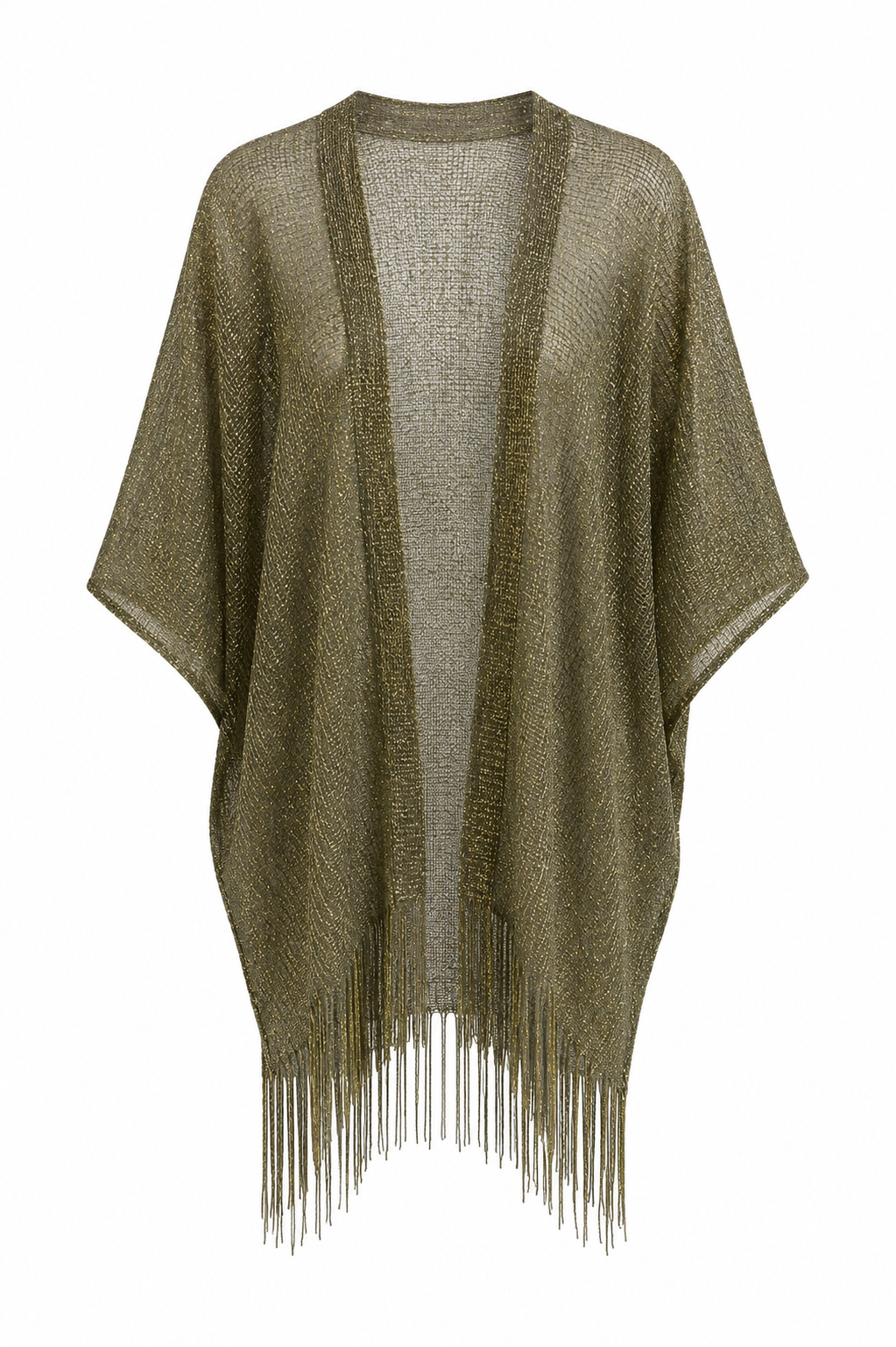 SHIMMER FRINGE KIMONO