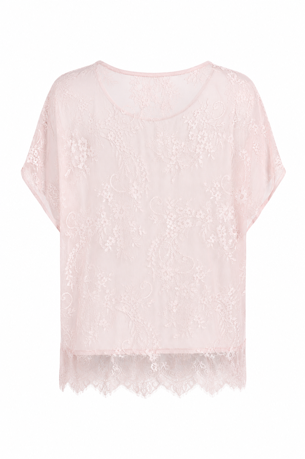 LACE WHISPER SATIN TOP