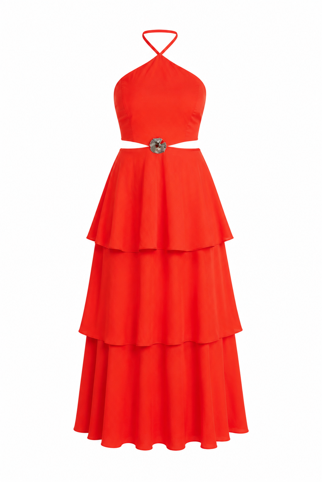 SUNSET HALTER MIDI DRESS