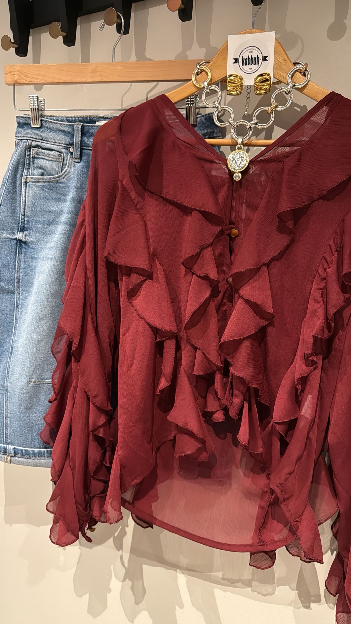 ORIANA RUFFLE BLOUSE TOP