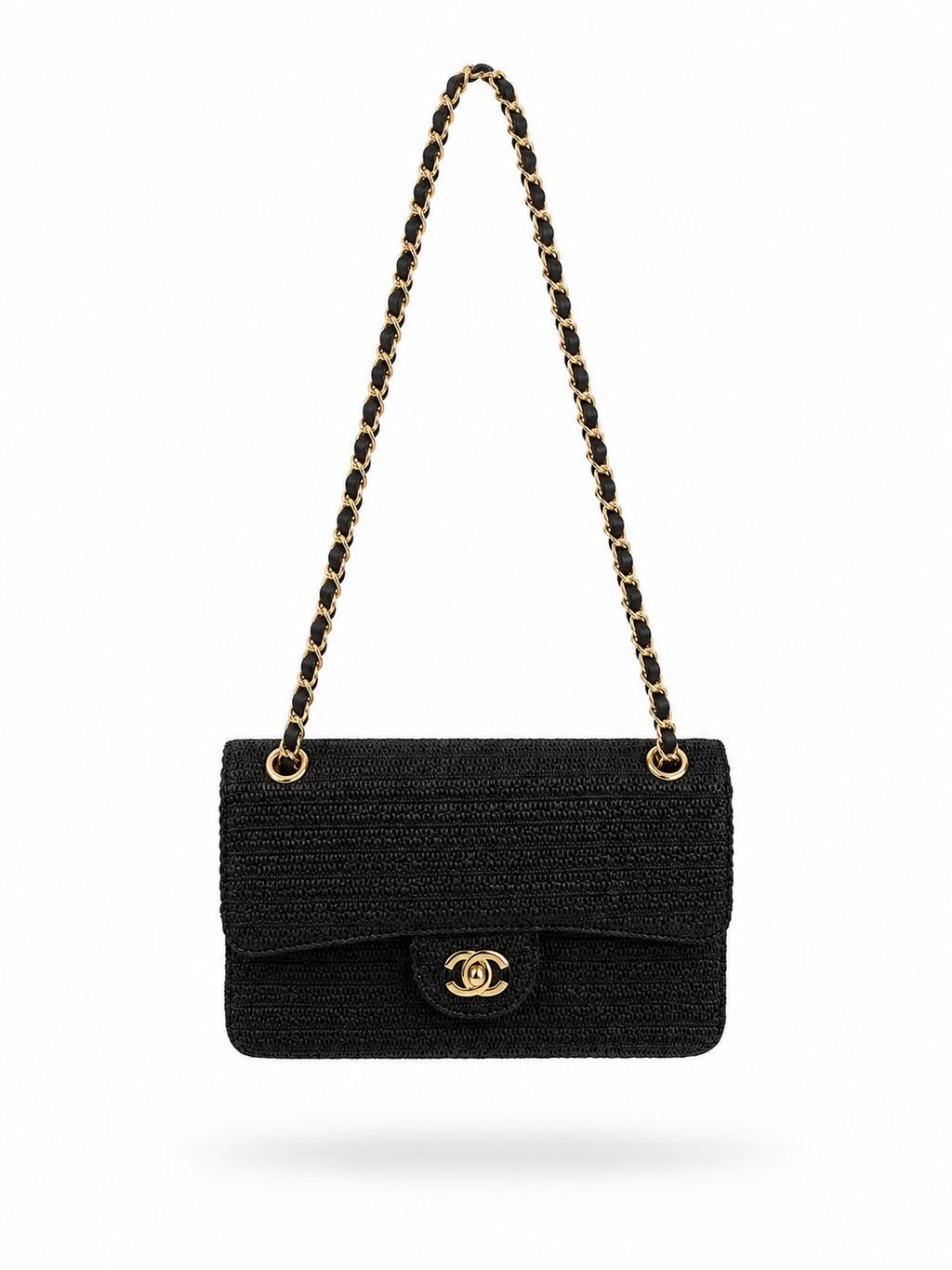 NOIR WOVEN CHAIN BAG