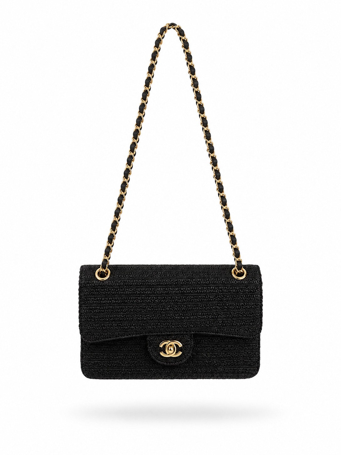 NOIR WOVEN CHAIN BAG