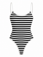 RIBBED STRIPE BODYSUIT