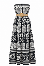 TROPICAL BELT MAXI DRESS