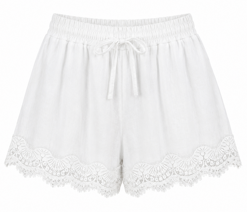 LACE HEM SHORTS