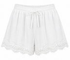 LACE HEM SHORTS