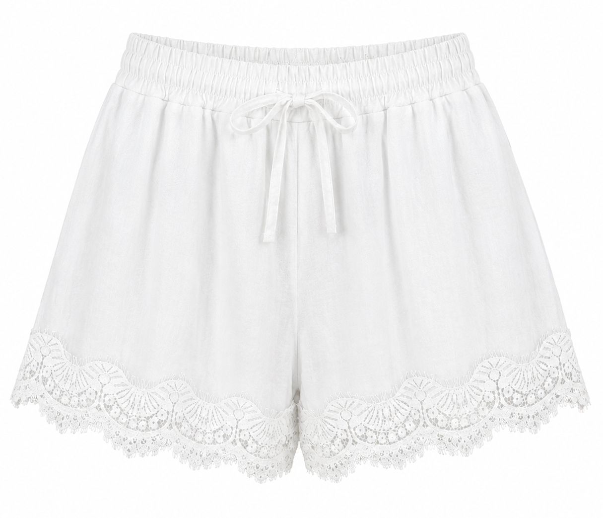LACE HEM SHORTS
