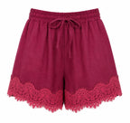 LACE HEM SHORTS