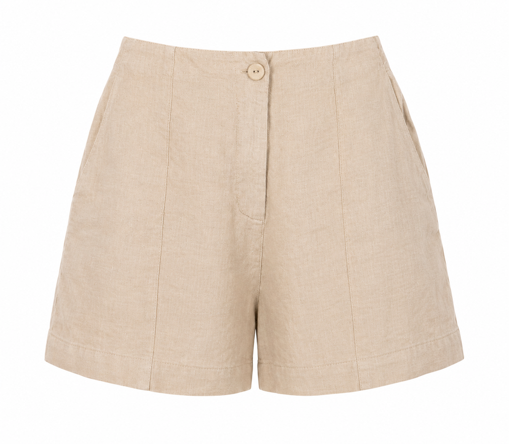 SANDSTONE LINEN SHORTS