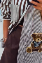 LINES W TEDDY BLOUSE SHIRT
