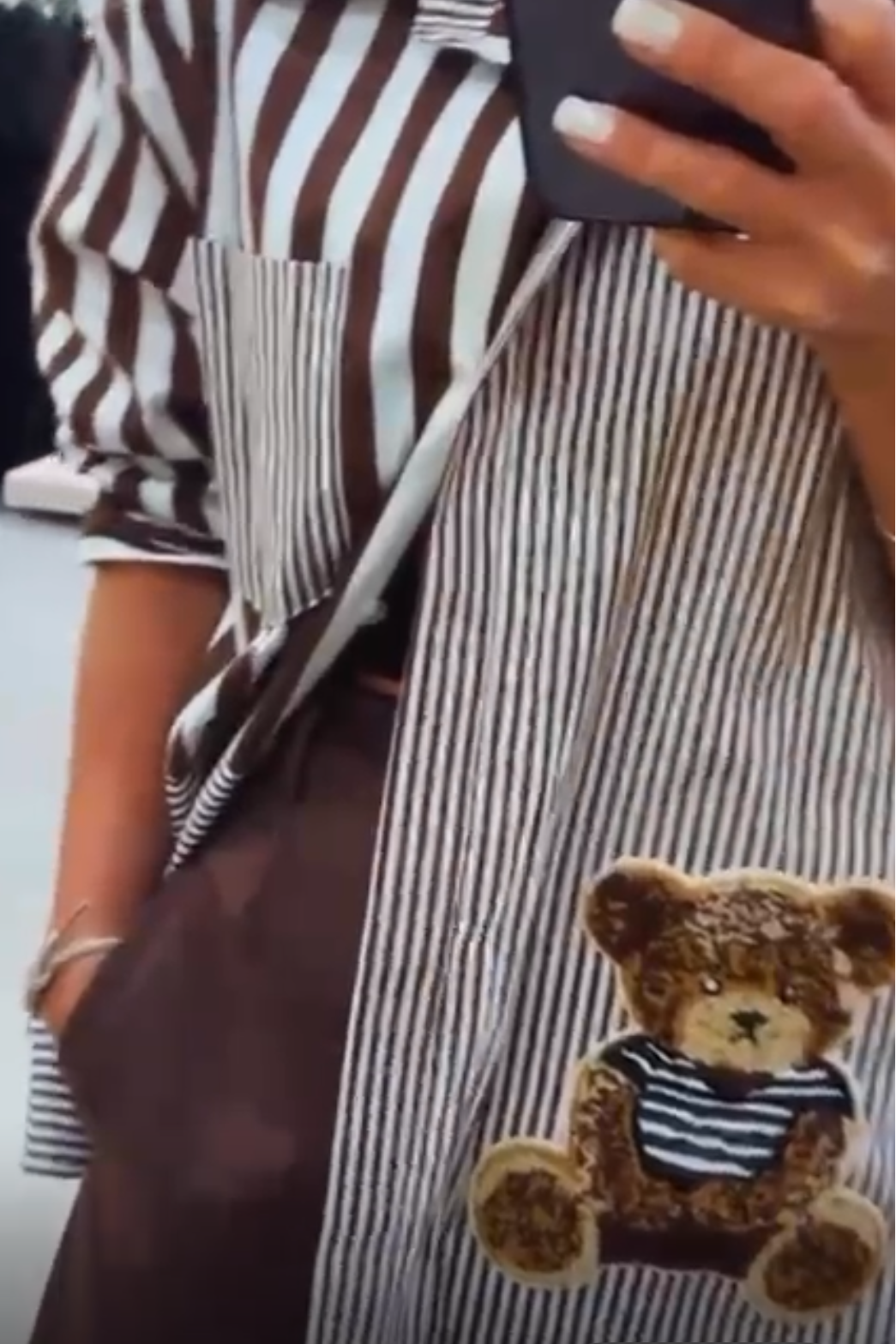 LINES W TEDDY BLOUSE SHIRT