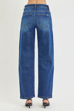 RISEN STRETCH DENIM JEANS