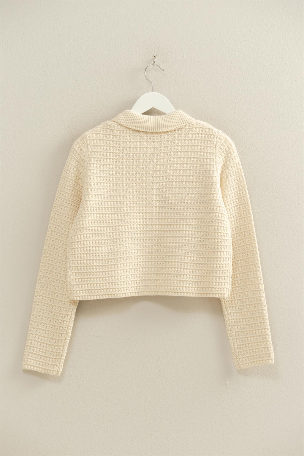 Textured Knit Sweater Jacket
