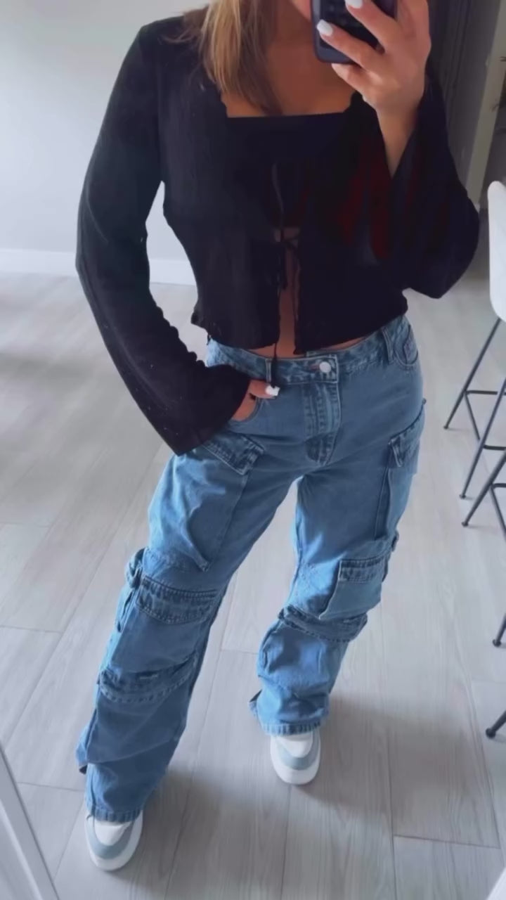 FANNI FAV CARGO BAGGY DENIM JEAN