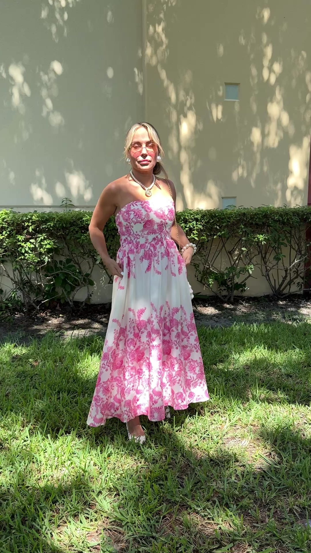PINK FLOWERS DRESS